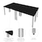 Bestar Bestar Universel Four 48W x 24D Table Desks with Square Metal Legs in black 65900-000018 - alternate 8